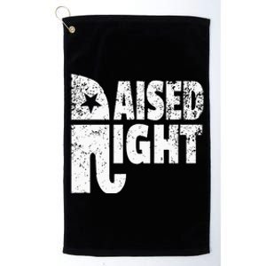 Funny Raised Right Elephant Vote Republican Party Red State Platinum Collection Golf Towel