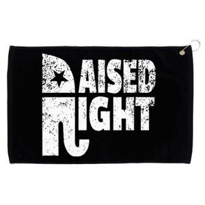 Funny Raised Right Elephant Vote Republican Party Red State Grommeted Golf Towel