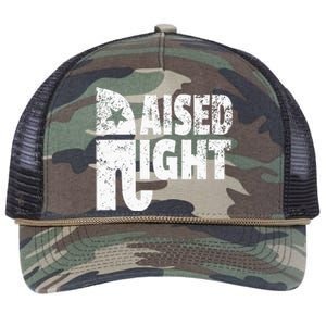 Funny Raised Right Elephant Vote Republican Party Red State Retro Rope Trucker Hat Cap