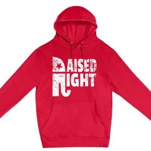 Funny Raised Right Elephant Vote Republican Party Red State Premium Pullover Hoodie