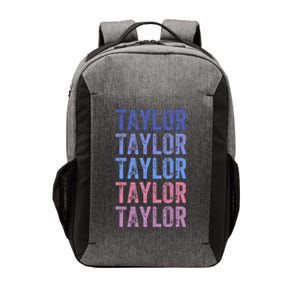 Funny Retro Repeated Text Design First Name Taylor Vector Backpack