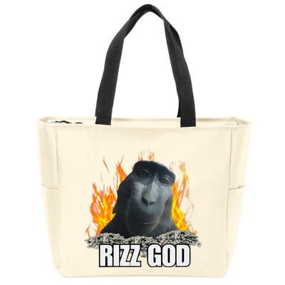 Funny Rizz Rizzler Rizz God Slang Meme Trending Social Media Zip Tote Bag