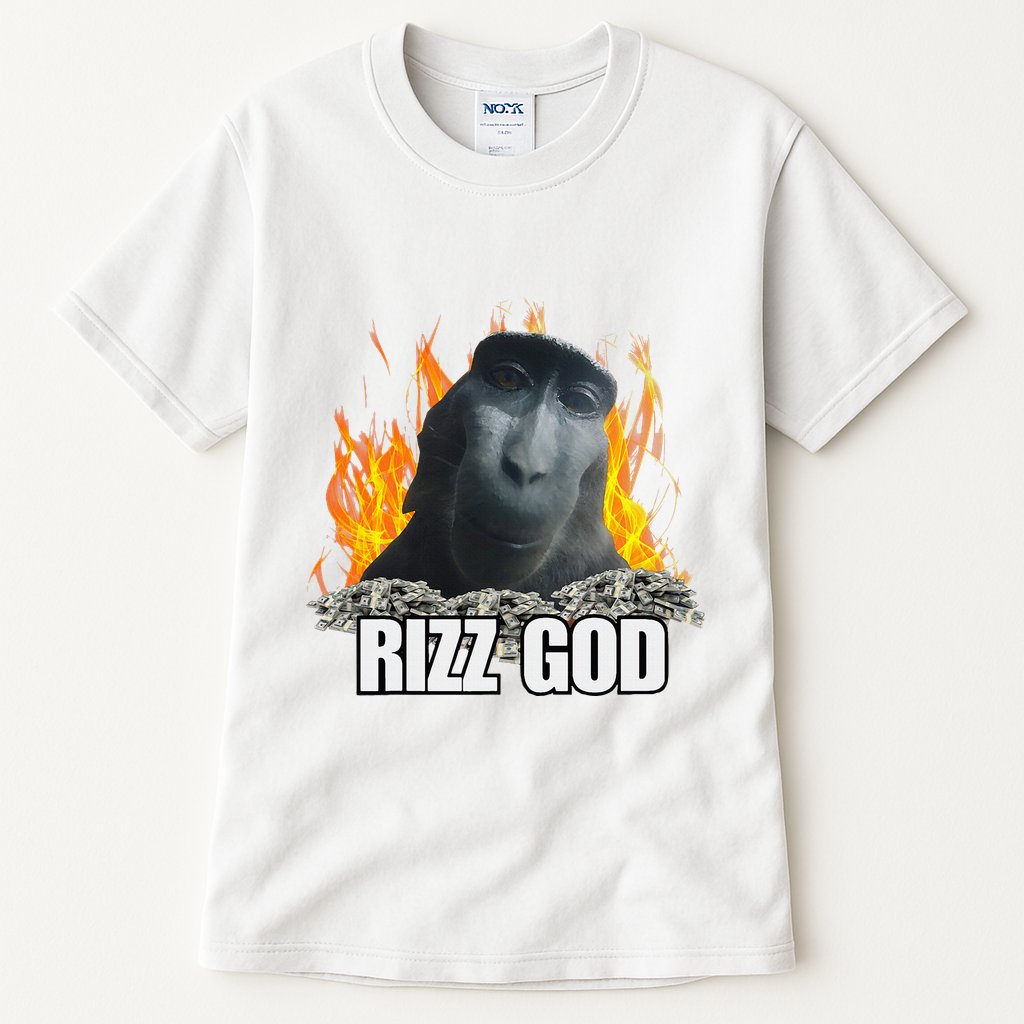 Funny Rizz Rizzler Rizz God Slang Meme Trending Social Media Tall T-Shirt