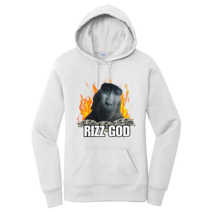 Funny Rizz Rizzler Rizz God Slang Meme Trending Social Media Women's Pullover Hoodie