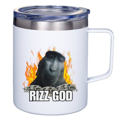 Funny Rizz Rizzler Rizz God Slang Meme Trending Social Media 12oz Stainless Steel Coffee Mug