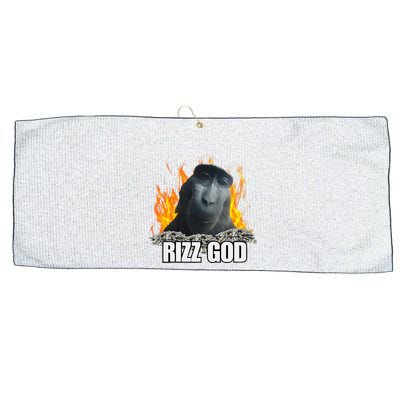 Funny Rizz Rizzler Rizz God Slang Meme Trending Social Media Large Microfiber Waffle Golf Towel