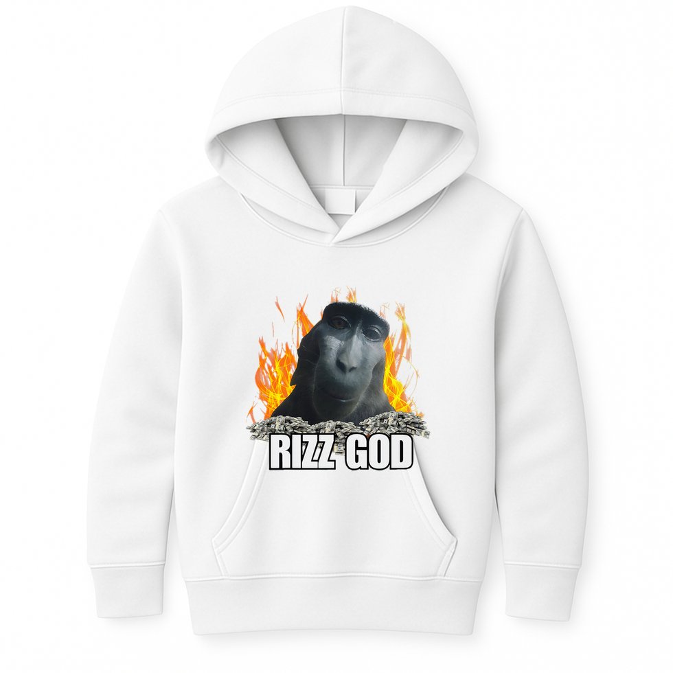 Funny Rizz Rizzler Rizz God Slang Meme Trending Social Media Kids Hoodie