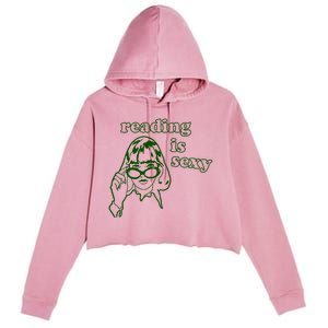 Funny Rory Reading Is Sexy Crop Fleece Hoodie