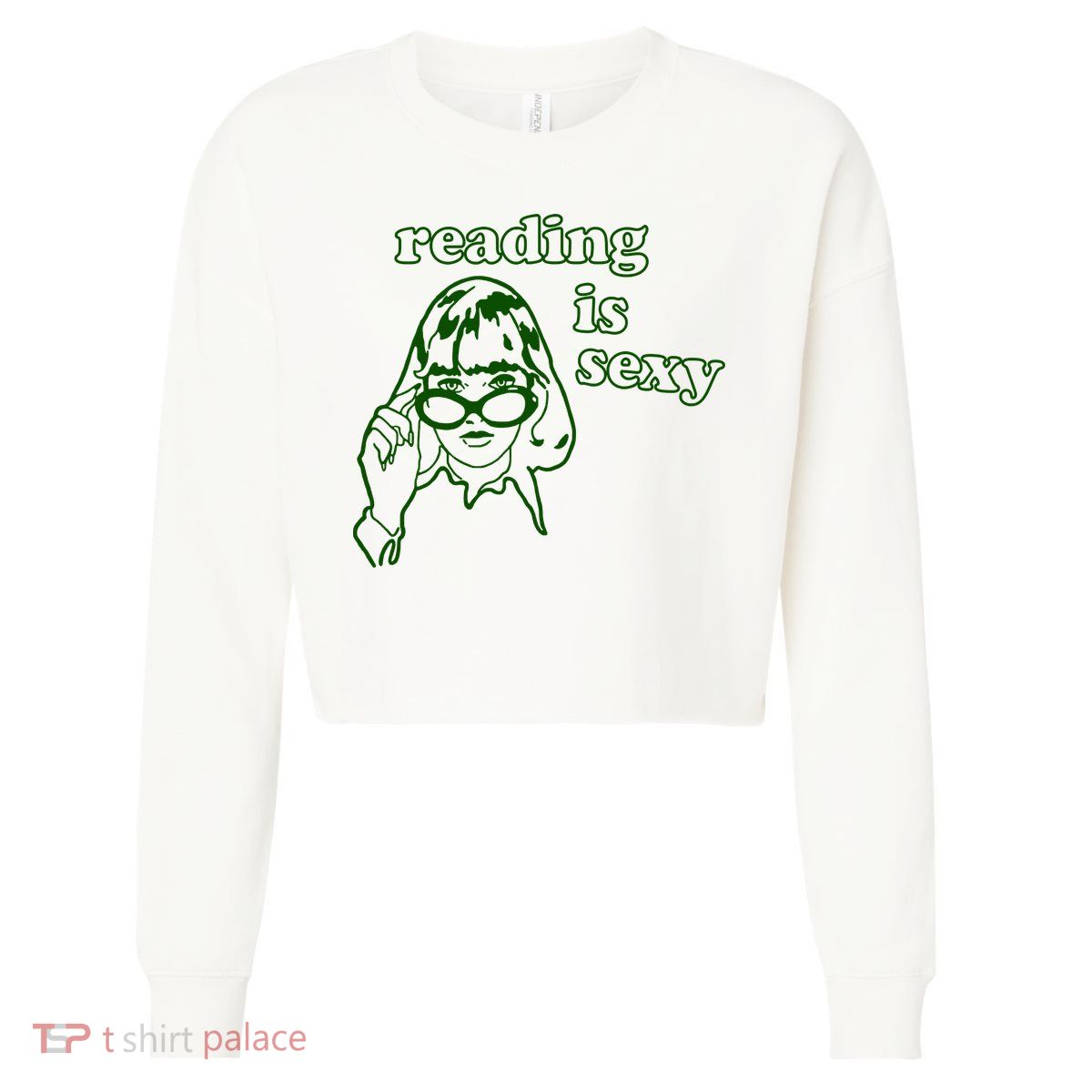 Funny Rory Reading Is Sexy Cropped Pullover Crew