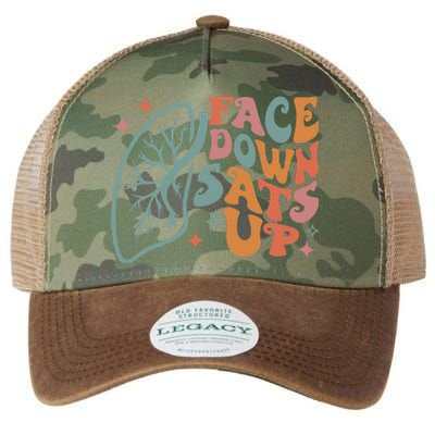 Funny RT Respiratory Therapist Quote Face Down Sats Up Legacy Tie Dye Trucker Hat