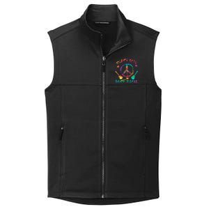 Funny Rock'n Roll Tie Dye Gifts Peace Love and Rock and Roll Collective Smooth Fleece Vest