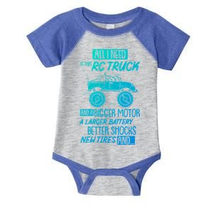 Funny Rc Racing Rc Truck Radio Controlled Rc Car Saying Cute Gift Infant Baby Jersey Bodysuit