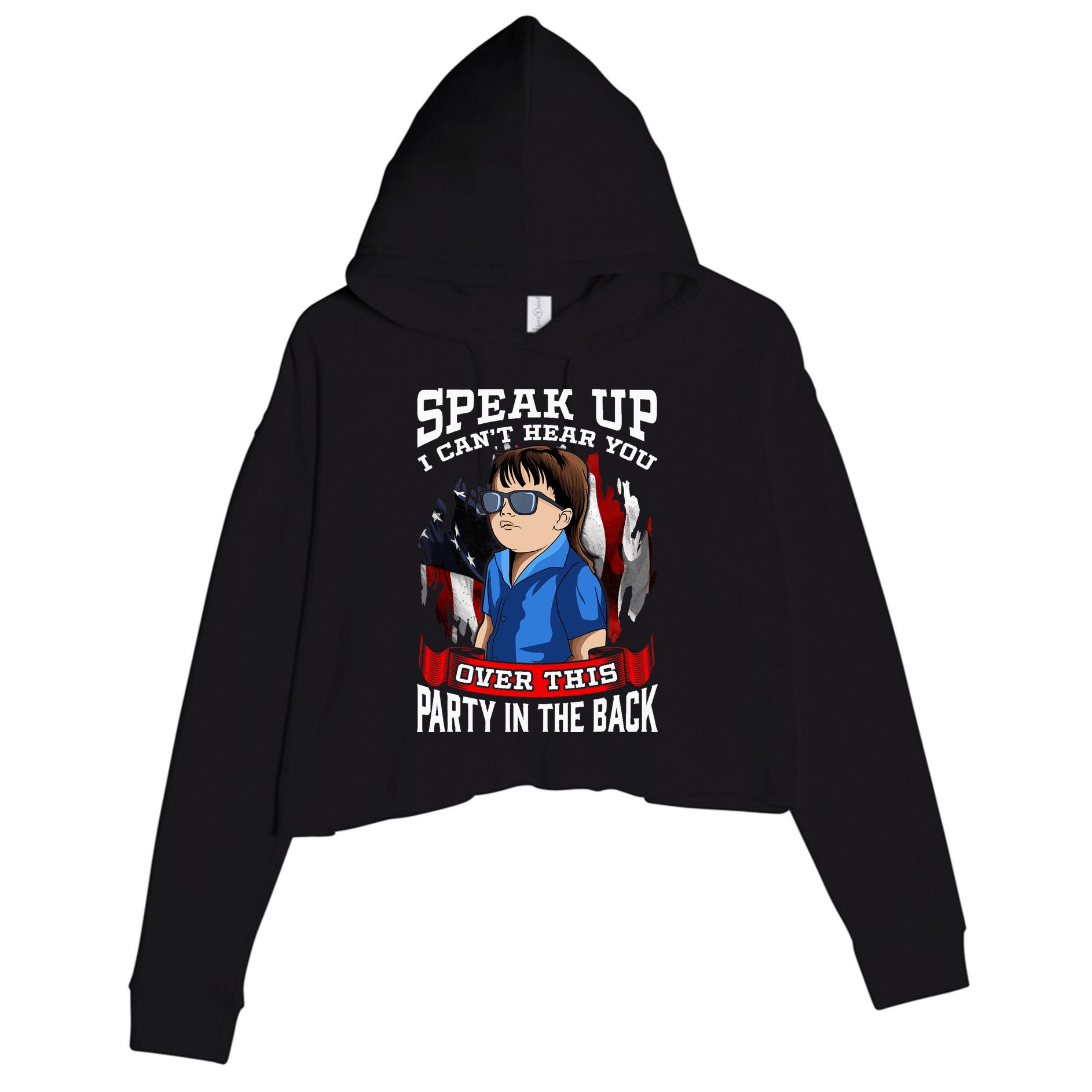 Funny Redneck Redneck Funny Redneck Mullet Crop Fleece Hoodie