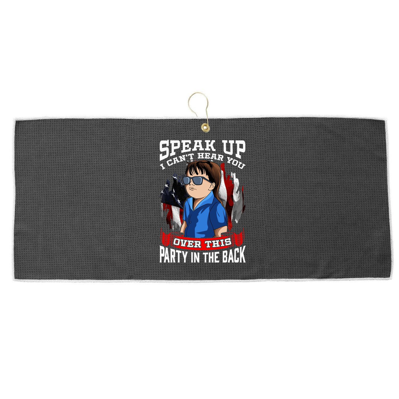 Funny Redneck Redneck Funny Redneck Mullet Large Microfiber Waffle Golf Towel