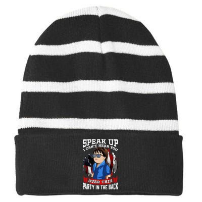 Funny Redneck Redneck Funny Redneck Mullet Striped Beanie with Solid Band