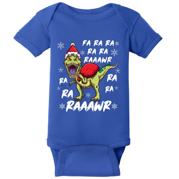 Fa Ra Ra Ra Rawr T Rex Funny Dinosaur Ugly Christmas Gift Baby Bodysuit