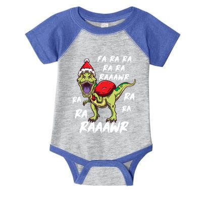 Fa Ra Ra Ra Rawr T Rex Funny Dinosaur Ugly Christmas Gift Infant Baby Jersey Bodysuit