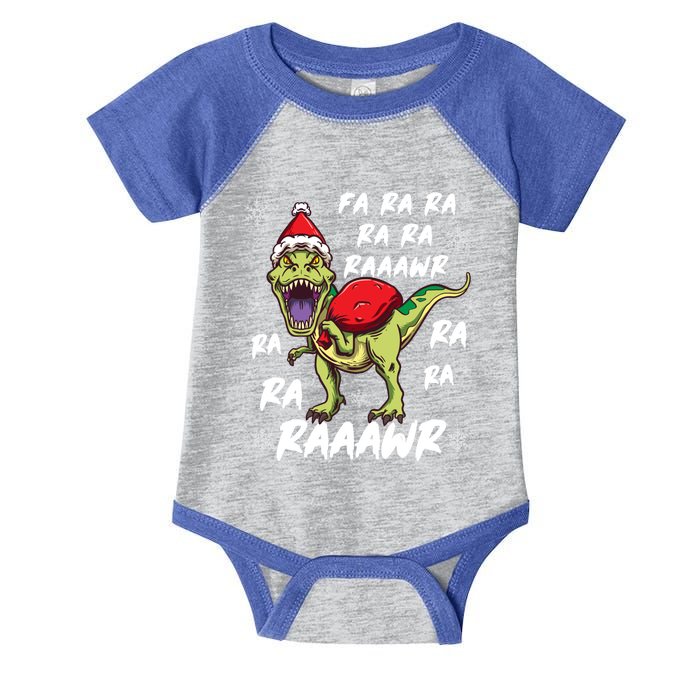 Fa Ra Ra Ra Rawr T Rex Funny Dinosaur Ugly Christmas Gift Infant Baby Jersey Bodysuit