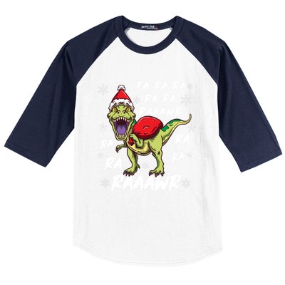 Fa Ra Ra Ra Rawr T Rex Funny Dinosaur Ugly Christmas Gift Baseball Sleeve Shirt