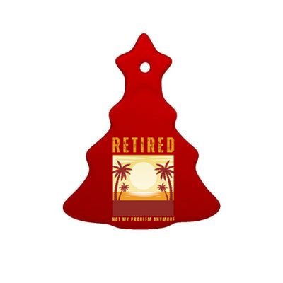 Funny Retired Retirement Gift Not My Problem Anymore Ceramic Tree Ornament