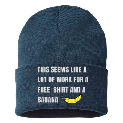 Funny Running Race For Runners And Half Marathon Sustainable Knit Beanie