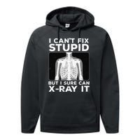 Funny Radiologist Rad Tech Xray Radiologist Performance Fleece Hoodie