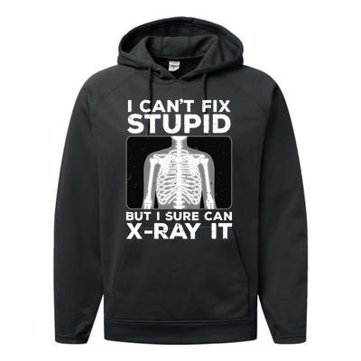 Funny Radiologist Rad Tech Xray Radiologist Performance Fleece Hoodie