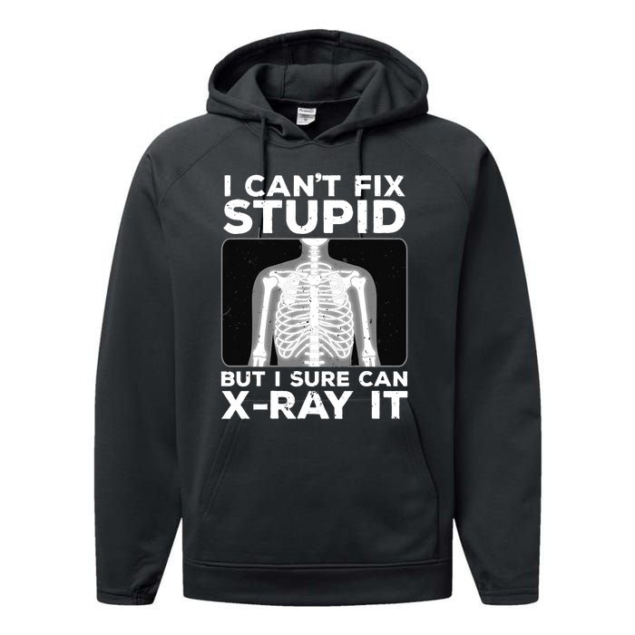 Funny Radiologist Rad Tech Xray Radiologist Performance Fleece Hoodie