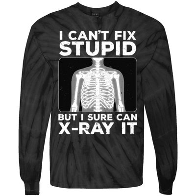 Funny Radiologist Rad Tech Xray Radiologist Tie-Dye Long Sleeve Shirt