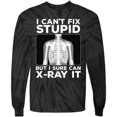 Funny Radiologist Rad Tech Xray Radiologist Tie-Dye Long Sleeve Shirt