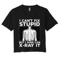 Funny Radiologist Rad Tech Xray Radiologist Women's Crop Top Tee