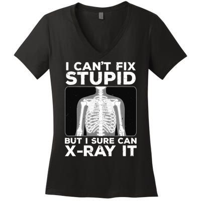 Funny Radiologist Rad Tech Xray Radiologist Women's V-Neck T-Shirt