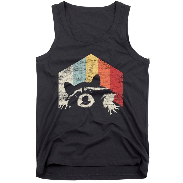 Funny Retro Raccoon Gift Tank Top