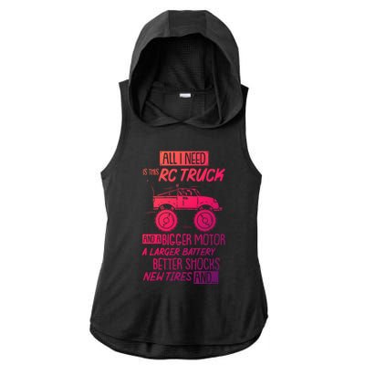 Funny Rc Racing Rc Truck Radio Controlled Rc Car Saying Cute Gift Ladies PosiCharge Tri-Blend Wicking Draft Hoodie Tank