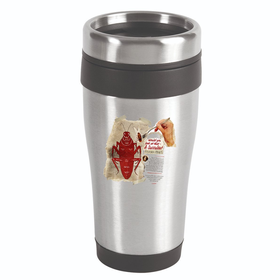 Fallout Radroach Retro Ad 16oz Travel Tumbler