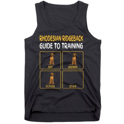 Funny Rhodesian Ridgeback Guide To Training Dog Obedience Tank Top