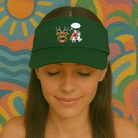 Funny Reindeer Replaced By Unicorn With Santa Claus Visor