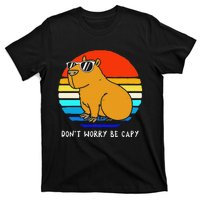 Funny Retro Rodent Funny Capybara Dont Be Worry Be Capy T-Shirt