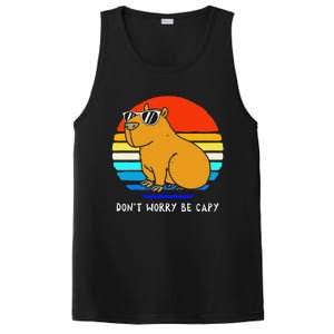 Funny Retro Rodent Funny Capybara Dont Be Worry Be Capy PosiCharge Competitor Tank