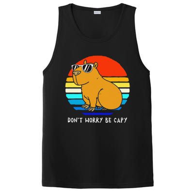 Funny Retro Rodent Funny Capybara Dont Be Worry Be Capy PosiCharge Competitor Tank