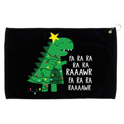 Fa Ra Ra Rawr Tree Rex Funny Merry Christmas Dinosaur Gift Grommeted Golf Towel