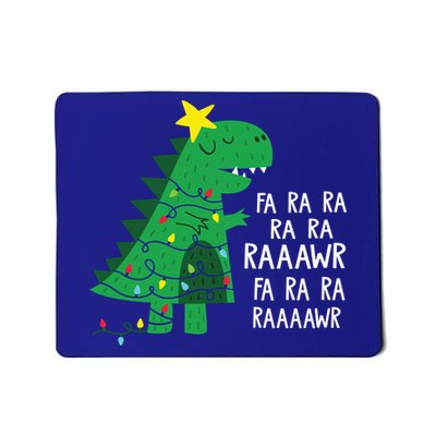 Fa Ra Ra Rawr Tree Rex Funny Merry Christmas Dinosaur Gift Mousepad