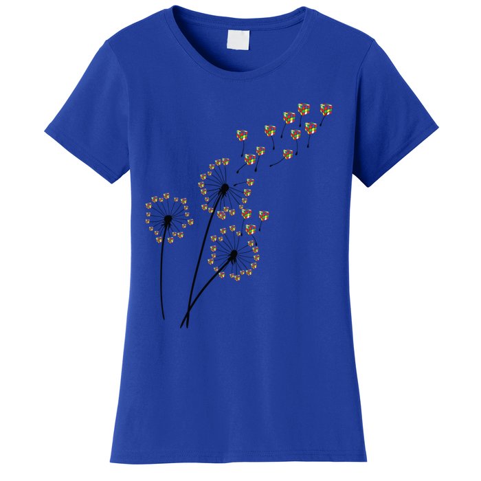 Flower Rubik Rubic Rubix Dandelion Funny Color Math Lovers Gift Women's T-Shirt