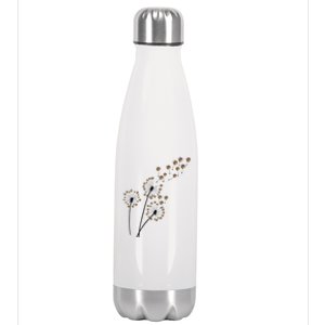 Flower Rubik Rubic Rubix Dandelion Funny Color Math Lovers Gift Stainless Steel Insulated Water Bottle