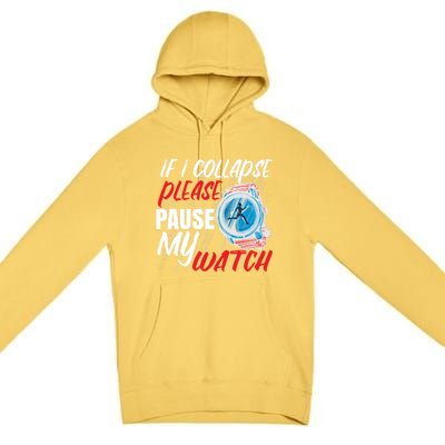 Funny Running Runner Half Marathon Gift Premium Pullover Hoodie