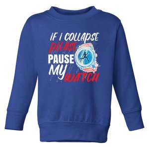 Funny Running Runner Half Marathon Gift Toddler Sweatshirt