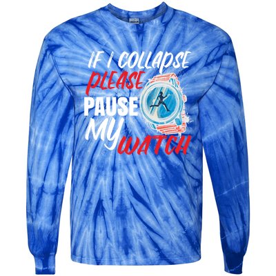 Funny Running Runner Half Marathon Gift Tie-Dye Long Sleeve Shirt