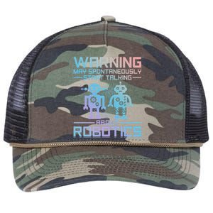 Funny Robot Robotics Robots Gift Retro Rope Trucker Hat Cap