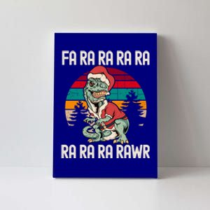 Fa Ra Ra Ra Ra Ra Ra Ra Rawr Christmas Trex Dinosaur Funny Cute Gift Canvas