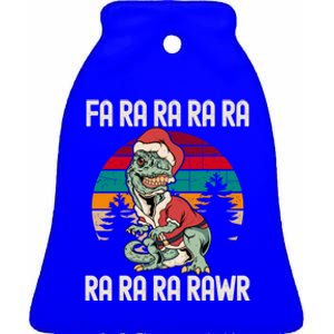 Fa Ra Ra Ra Ra Ra Ra Ra Rawr Christmas Trex Dinosaur Funny Cute Gift Ceramic Bell Ornament